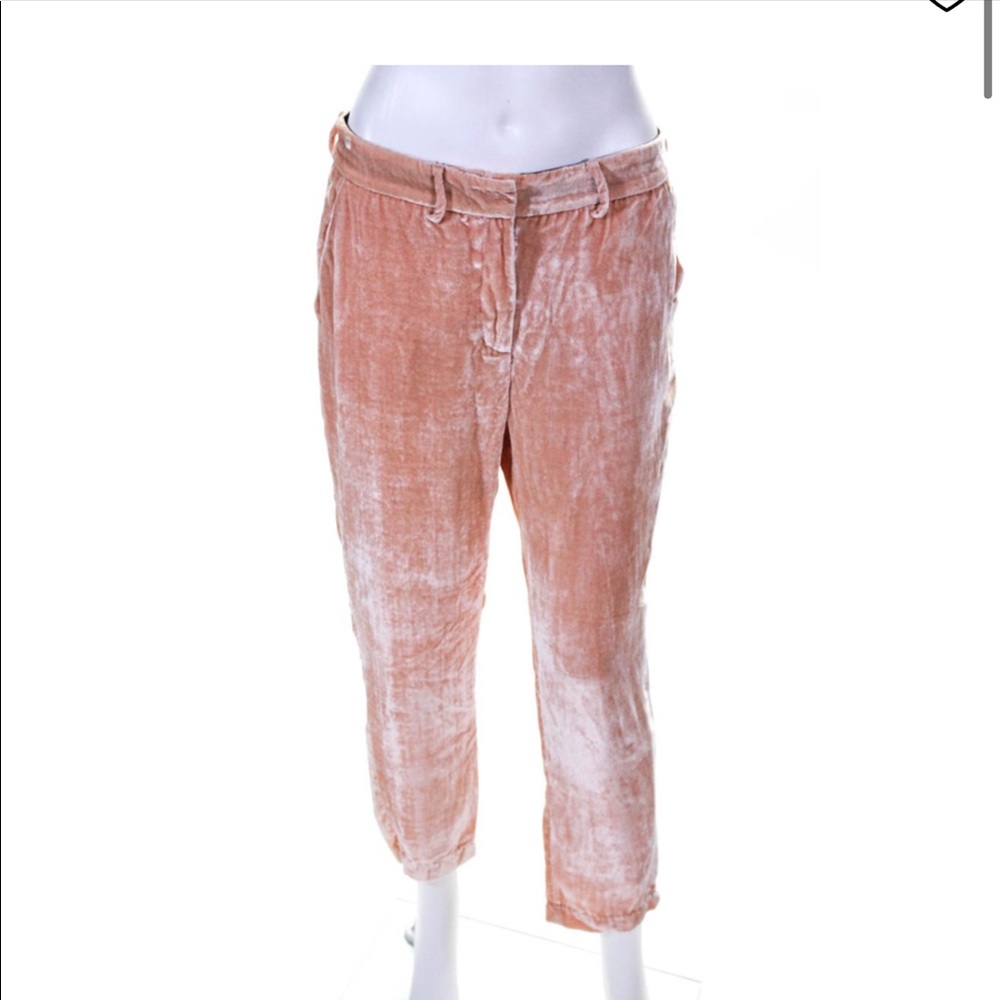 Filles a Papa Blush Velvet Trousers 0